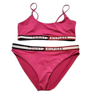 Women's XL 2 Piece Bikini Sets High Waisted Swimsuits Swimwear Bathing Suit Pink
